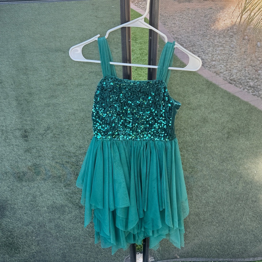 Sparkling Teal Kids Costume Dress